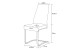 Freischwinger >Tina< 2er Set in anthrazit, Strukturstoff - 43x98x59cm (BxHxT)