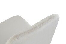 Stuhl >Claudia< 2er Set in creme, Velouroptik - 44x88x58cm (BxHxT)