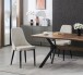 Stuhl >Claudia< 2er Set in creme, Velouroptik - 44x88x58cm (BxHxT)
