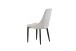 Stuhl >Claudia< 2er Set in creme, Velouroptik - 44x88x58cm (BxHxT)