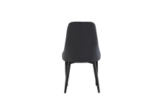 Stuhl >Claudia< 2er Set in anthrazit, Velouroptik - 44x88x58cm (BxHxT)
