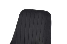 Stuhl >Claudia< 2er Set in anthrazit, Velouroptik - 44x88x58cm (BxHxT)