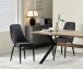 Stuhl >Claudia< 2er Set in anthrazit, Velouroptik - 44x88x58cm (BxHxT)