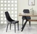 Stuhl >Claudia< 2er Set in anthrazit, Velouroptik - 44x88x58cm (BxHxT)