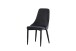 Stuhl >Claudia< 2er Set in anthrazit, Velouroptik - 44x88x58cm (BxHxT)