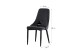 Stuhl >Claudia< 2er Set in anthrazit, Velouroptik - 44x88x58cm (BxHxT)