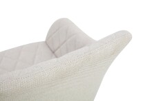 Stuhl >Lea< 2er Set in creme, Webstoff - 56x83x60cm (BxHxT)