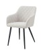 Stuhl >Lea< 2er Set in creme, Webstoff - 56x83x60cm (BxHxT)