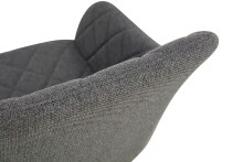 Stuhl >Lea< 2er Set in anthrazit, Webstoff - 56x83x60cm (BxHxT)