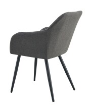 Stuhl >Lea< 2er Set in anthrazit, Webstoff - 56x83x60cm (BxHxT)