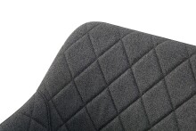 Stuhl >Lea< 2er Set in anthrazit, Webstoff - 56x83x60cm (BxHxT)