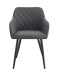 Stuhl >Lea< 2er Set in anthrazit, Webstoff - 56x83x60cm (BxHxT)