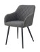 Stuhl >Lea< 2er Set in anthrazit, Webstoff - 56x83x60cm (BxHxT)
