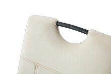Freischwinger >Lisa< 2er Set in creme, Velouroptik - 43x98x61cm (BxHxT)
