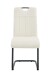 Freischwinger >Lisa< 2er Set in creme, Velouroptik - 43x98x61cm (BxHxT)