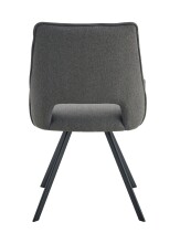 Stuhl >Helen< 2er Set in anthrazit, Webstoff - 56x91x63cm (BxHxT)
