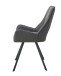 Stuhl >Helen< 2er Set in anthrazit, Webstoff - 56x91x63cm (BxHxT)