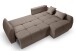 Ecksofa >Sancho Long< in braun-beige, Cord - 255x107x155cm (BxHxT)