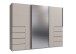 Schwebetürenschrank >BALI< in KASCHMIR / SPIEGEL - 270x208x64cm (BxHxT)