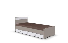 Bettschubkasten >BAHAMAS< (2er-Set) in SAHARAGRAU + WEISS - 100x16x60cm (BxHxT)