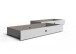 Bettschubkasten >BAHAMAS< (2er-Set) in SAHARAGRAU + WEISS - 100x16x60cm (BxHxT)