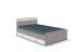 Bettschubkasten >BAHAMAS< (2er-Set) in SAHARAGRAU + WEISS - 100x16x60cm (BxHxT)