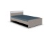Einzelbett >BAHAMAS< in SAHARAGRAU + WEISS - 126x80x210cm (BxHxT)