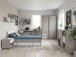 Schreibtisch >BAHAMAS< in SAHARAGRAU + WEISS - 140x72x70cm (BxHxT)