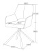 Esszimmerstuhl >Jana< 2er Set in anthrazit, Webstoff - 57x91x64cm (BxHxT) 360° Drehfunktion