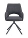 Esszimmerstuhl >Jana< 2er Set in anthrazit, Webstoff - 57x91x64cm (BxHxT) 360° Drehfunktion