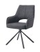 Esszimmerstuhl >Jana< 2er Set in anthrazit, Webstoff - 57x91x64cm (BxHxT) 360° Drehfunktion