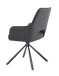Esszimmerstuhl >Jana< 2er Set in anthrazit, Webstoff - 57x91x64cm (BxHxT) 360° Drehfunktion