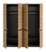 Kleiderschrank >Canu< in Basalt Grau / Artisan - 180x198x59cm (BxHxT)