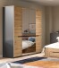 Kleiderschrank >Canu< in Basalt Grau / Artisan - 180x198x59cm (BxHxT)