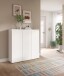 Highboard >Scarpa< in Weiß - 105x111x37cm (BxHxT)