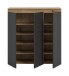Highboard >Scarpa< in Evoke Oak / Anthrazit - 105x111x37cm (BxHxT)