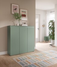 Highboard >Scarpa< in Smoke Green - 105x111x37cm...
