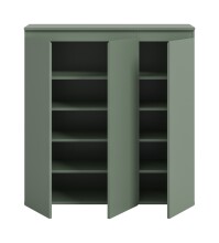 Highboard >Scarpa< in Smoke Green - 105x111x37cm (BxHxT)