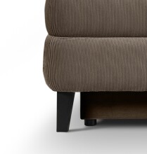 Schlafsofa >Sorto< in braun-beige, Cord - 200x91x100cm (BxHxT)