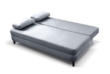 Schlafsofa >Sorto< in blau-grau, Cord - 200x91x100cm (BxHxT)