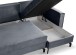 Ecksofa >Marti< in blau-grau, Cord - 230x89x148cm (BxHxT)