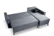 Ecksofa >Marti< in blau-grau, Cord - 230x89x148cm (BxHxT)