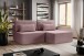 Ecksofa >Amsterix< in altrosa, Cord - 213x95x158cm (BxHxT)