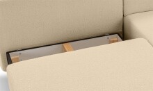 Ecksofa >Amsterix< in beige, Boucle - 213x95x158cm (BxHxT)
