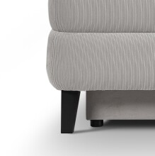 Schlafsofa >Sorto< in hellgrau, Cord - 200x91x100cm (BxHxT)