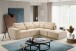 Ecksofa >Lux< in beige, Webstoff - 305x90x281cm (BxHxT)