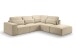 Ecksofa >Lux< in beige, Webstoff - 305x90x281cm (BxHxT)