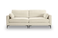 3,5-Sitzer >Venti< in creme, Webstoff - 225x92x97cm (BxHxT)