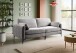 3,5-Sitzer >Venti< in hellgrau, Webstoff - 225x92x97cm (BxHxT)