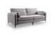 3,5-Sitzer >Venti< in hellgrau, Webstoff - 225x92x97cm (BxHxT)